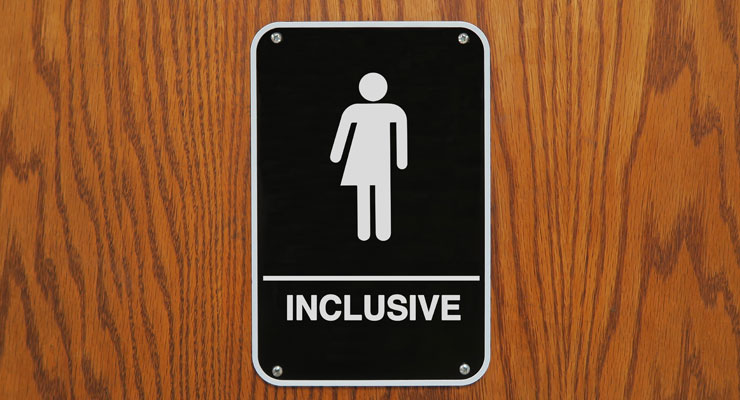 Inclusive bathroom sign