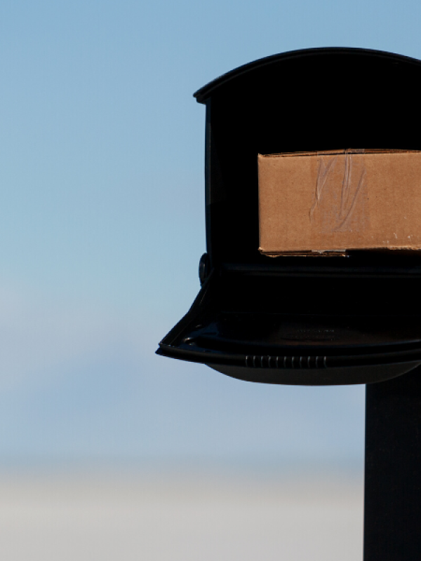 A package in a mailbox